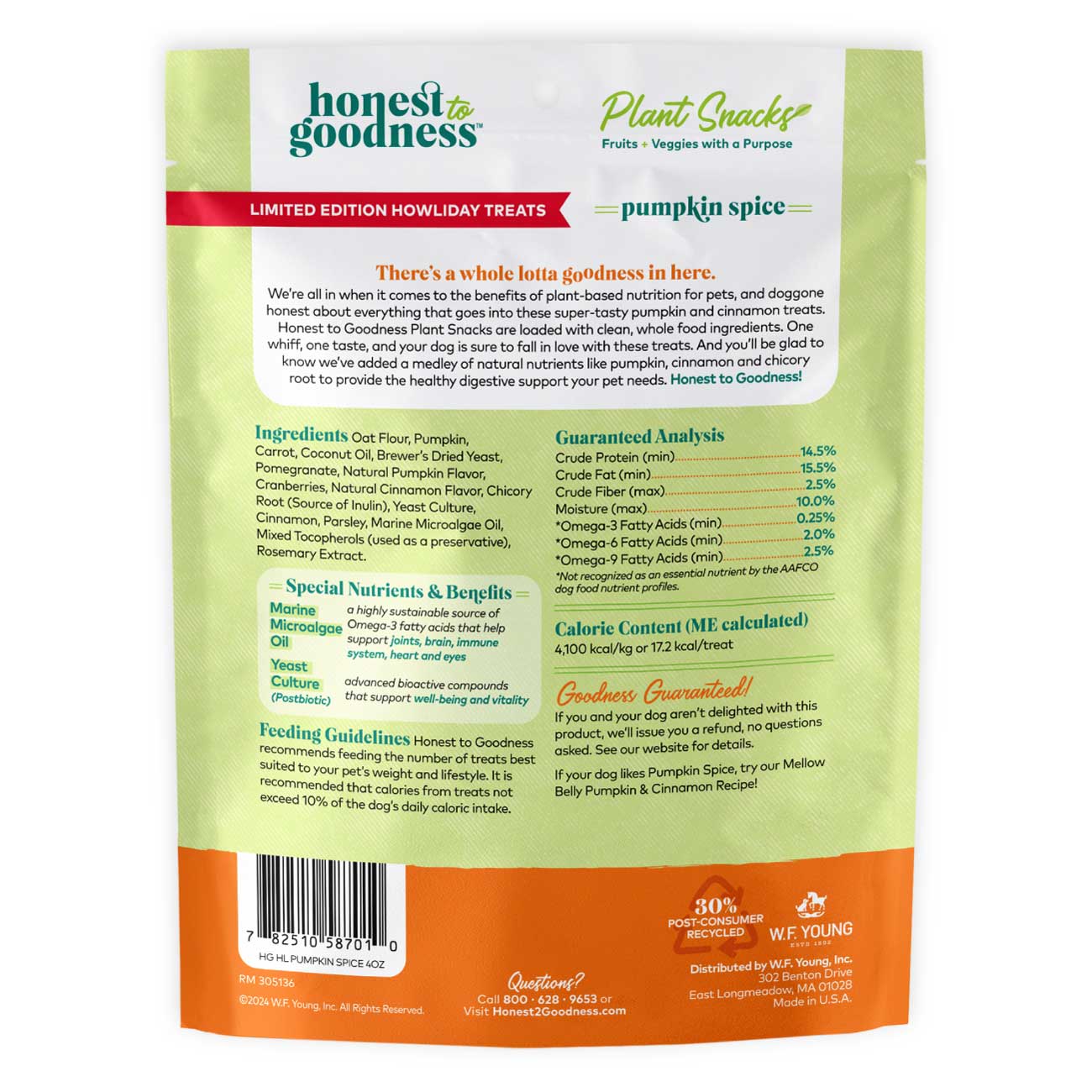 Honest to Goodness® Plant Snacks Howliday Treats Pumpkin Spice Recipe