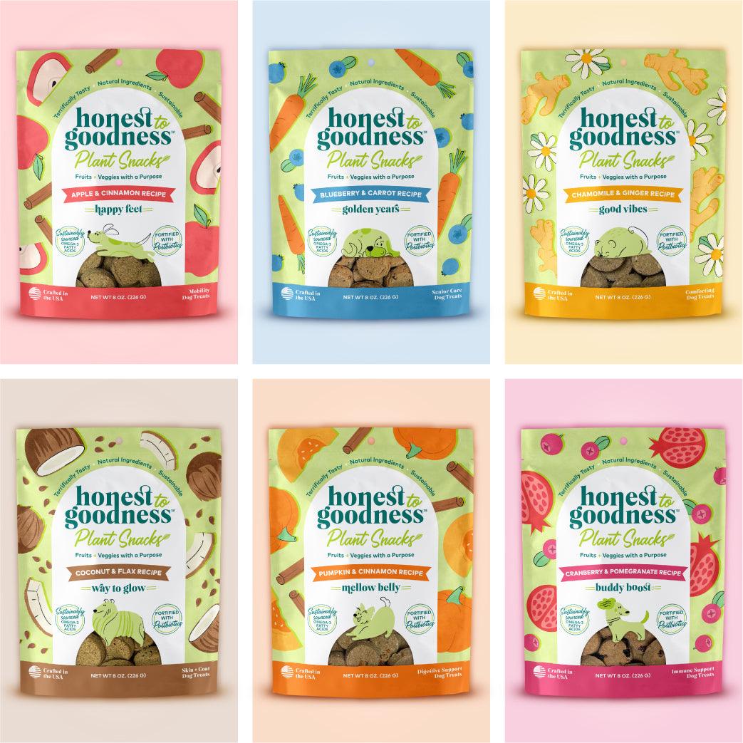 6pc plant snacks for dogs variety pack