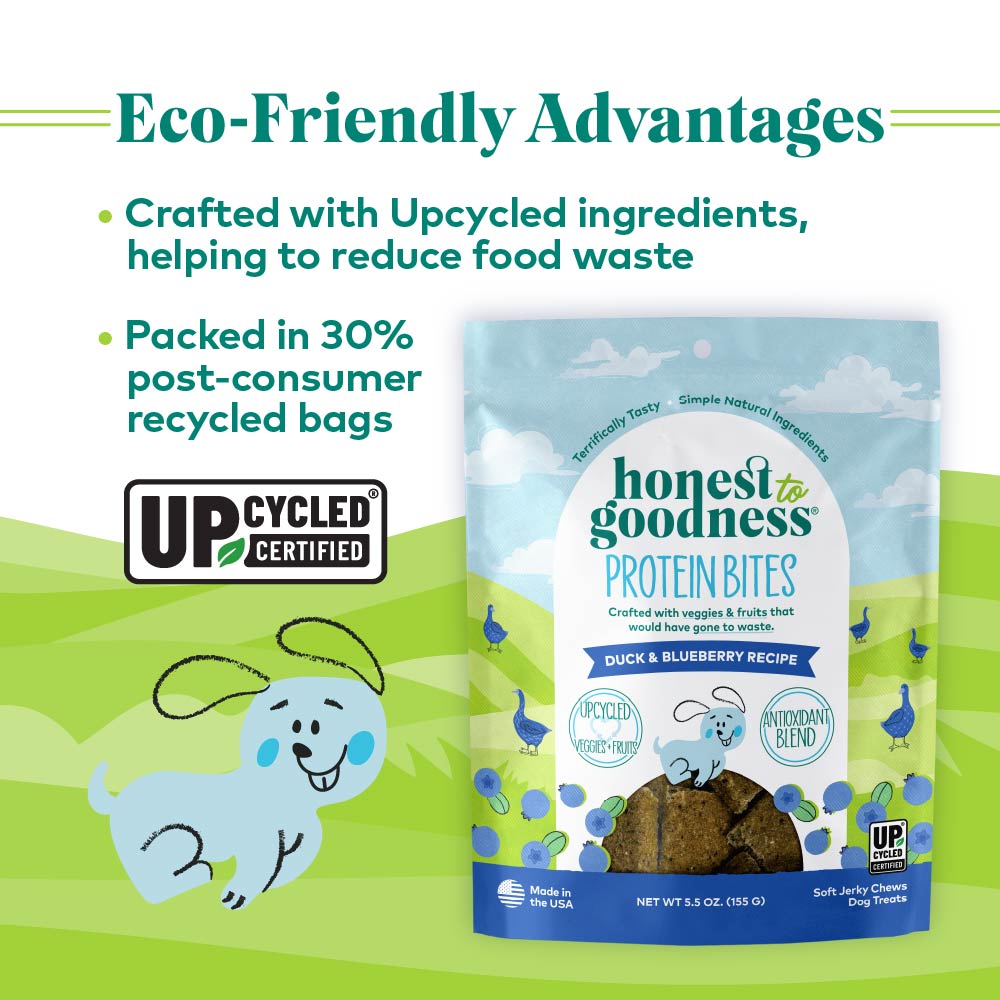 duck & blueberry protein bites for dogs