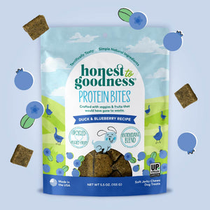 duck & blueberry protein bites for dogs