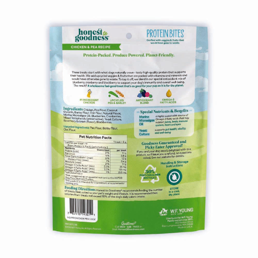 chicken & peas protein bites for dogs