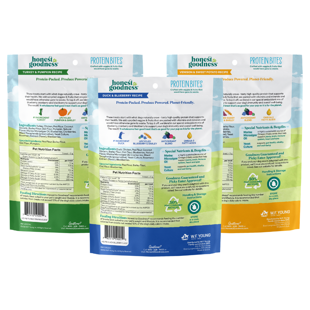 Protein Bites for Dogs - Field & Forest 3pc Variety Pack