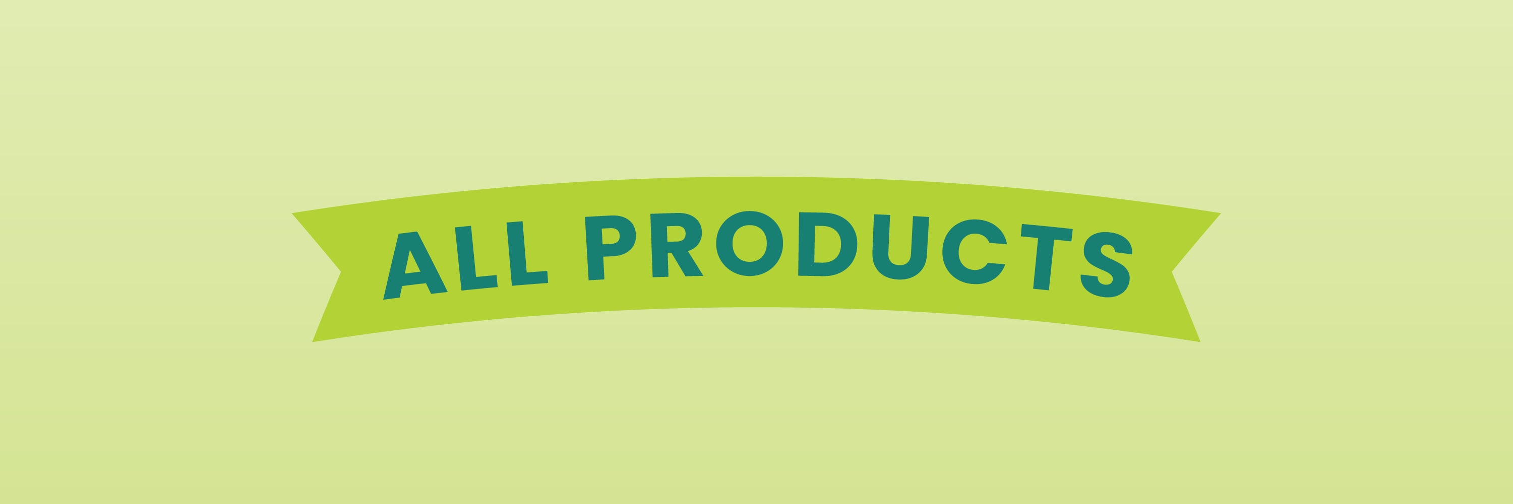 All products green banner